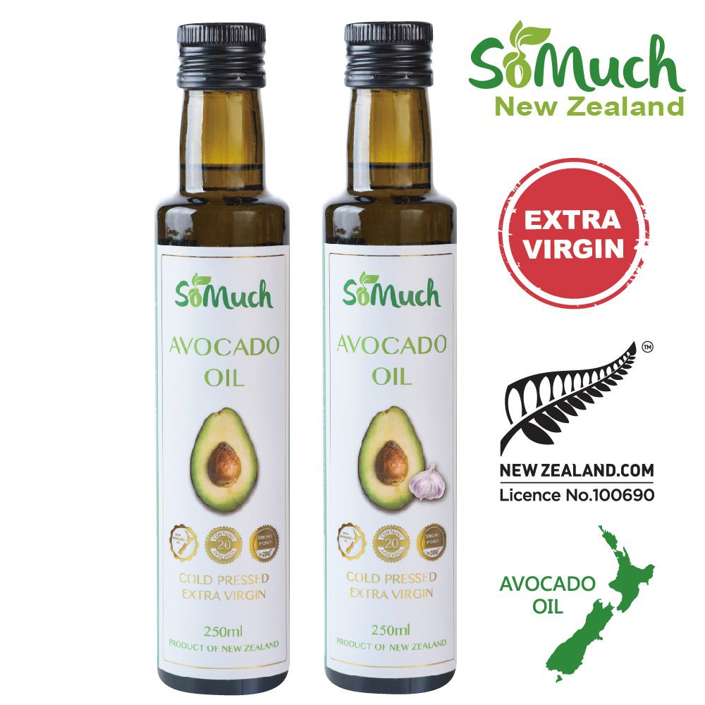 壽滿趣 - 紐西蘭Somuch-頂級優惠兩件組-頂級冷壓初榨酪梨油+蒜香酪梨油-250ml*2