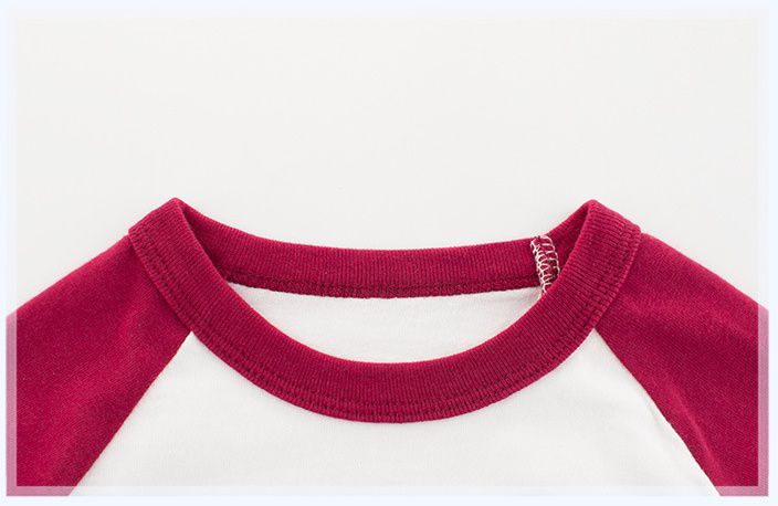 純棉長袖上衣-明星恐龍-藍色x白色