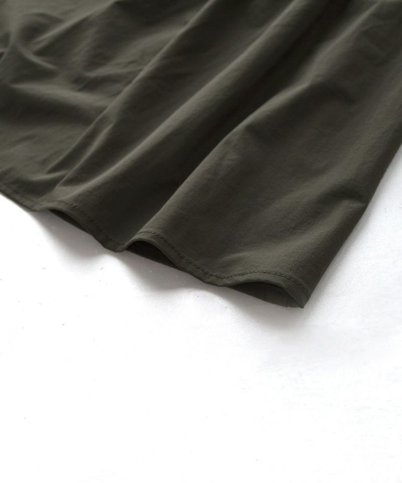 日本 zootie - 層次滾邊修身長裙-深軍綠