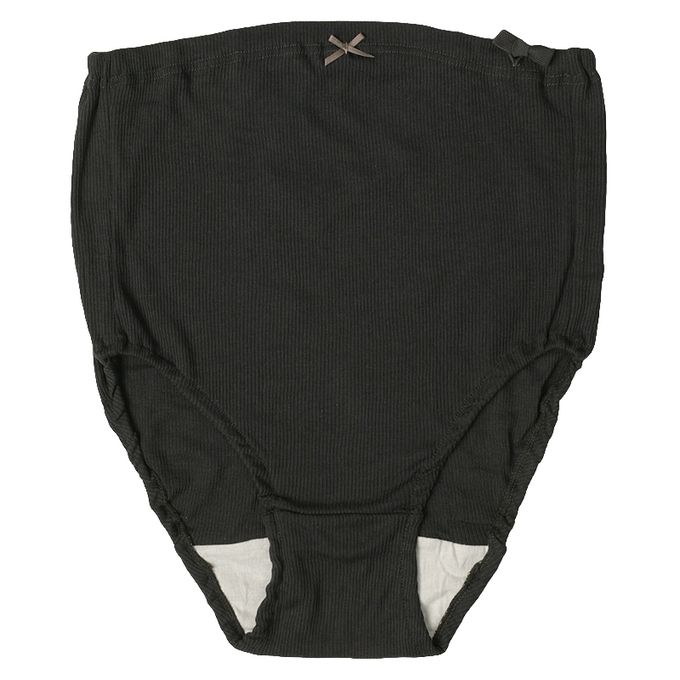 akachan honpo - 羅紋內褲3件組-附可調大小鬆緊帶-深灰色