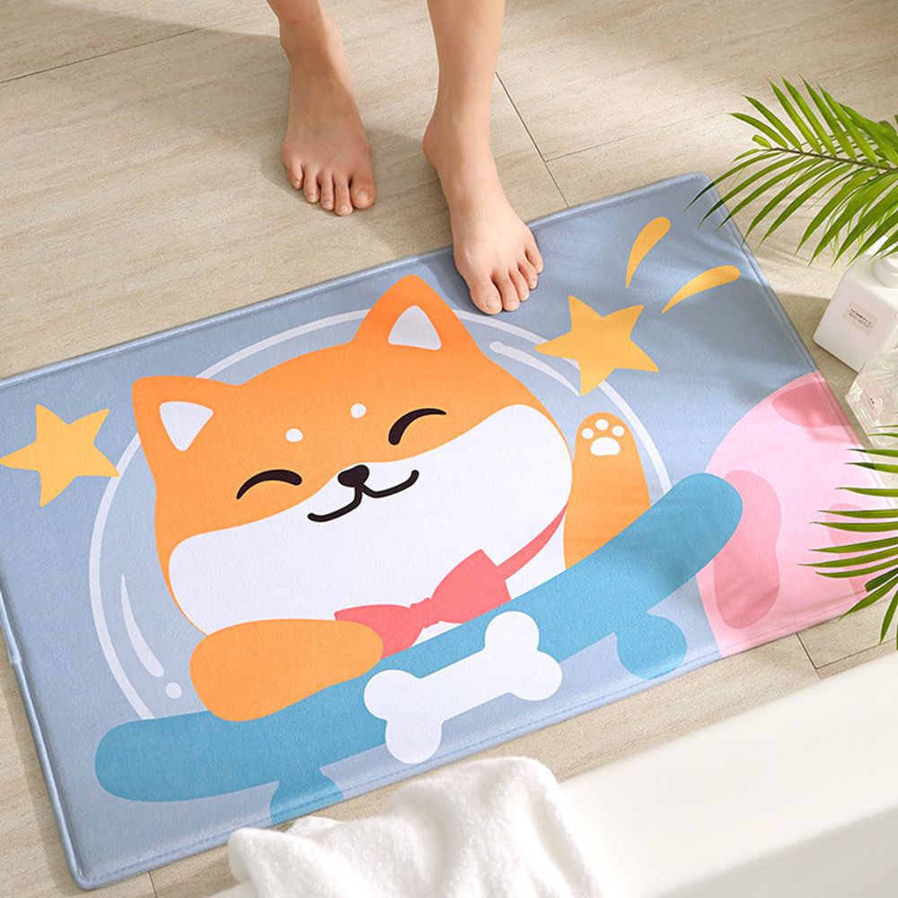 柔軟短絨海綿腳踏墊-戲水貓咪 (40x60cm)