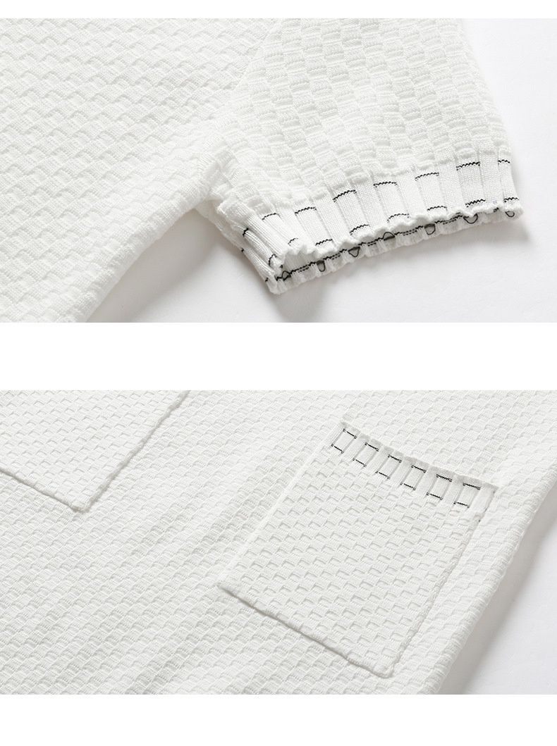 針織連身裙套裝-連身裙+外套-黑色-2件式