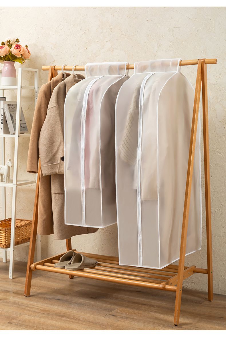 衣物防塵罩收納袋-半透明拉鏈款