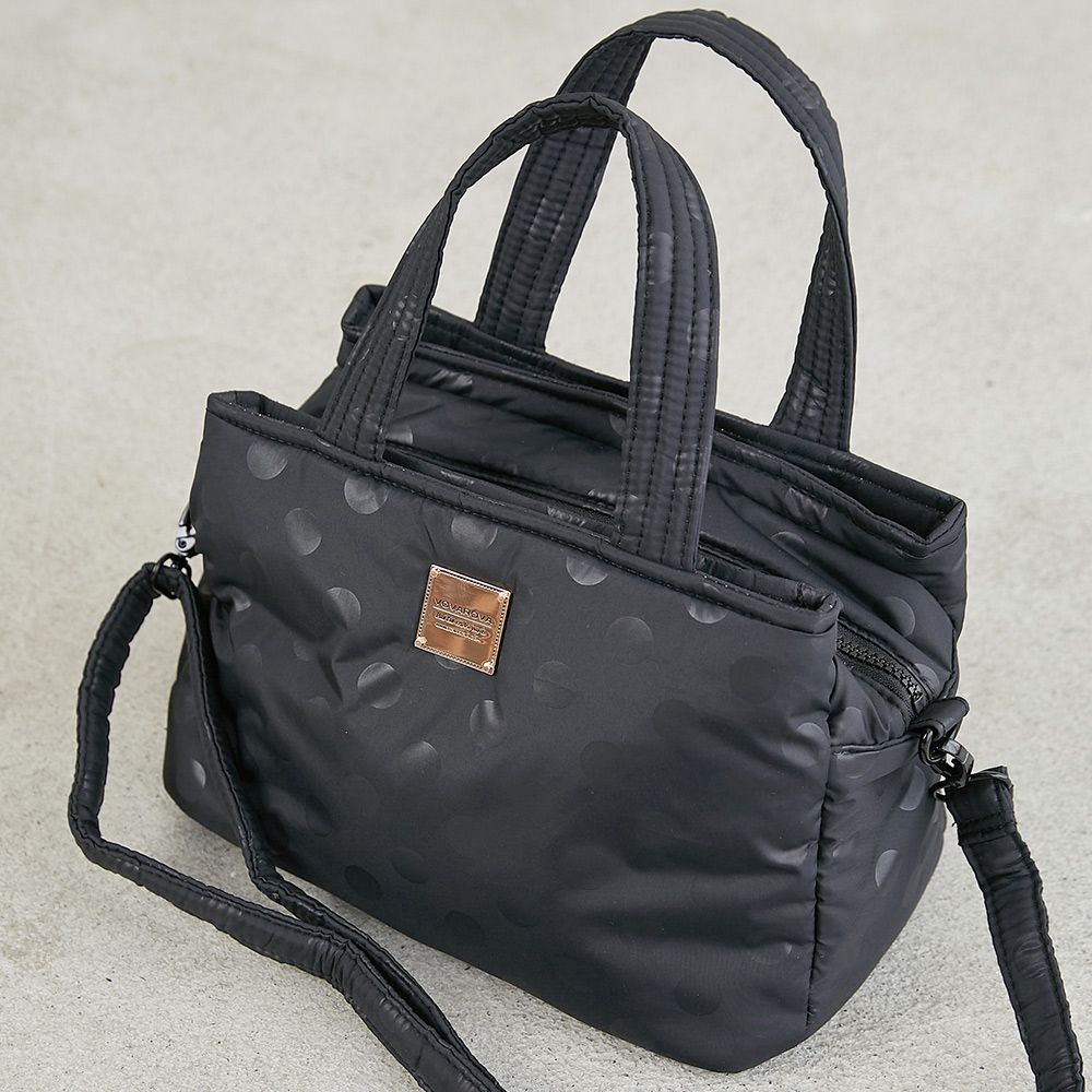 VOVAROVA - 優雅雙用包-SHINY DOTTY 黑-黑 (28cmx17.5x19cm)