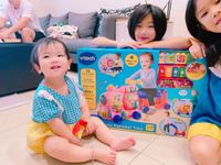 Vtech - 4合1智慧積木學習車-粉色-正版代理商公司貨