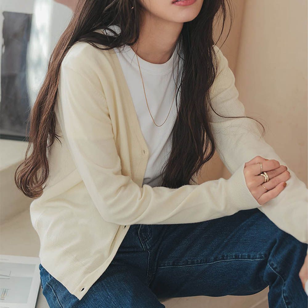 可機洗定番四季薄外套(領可選)-奶油杏