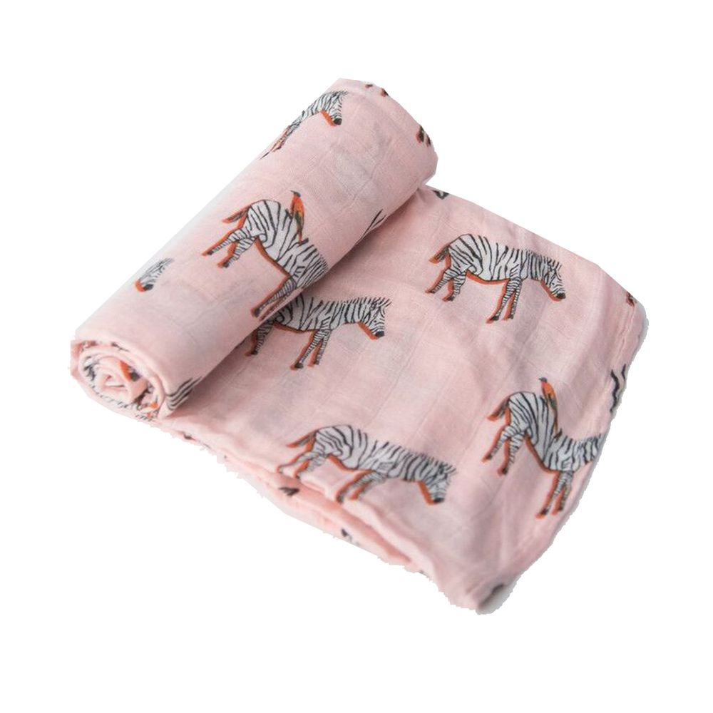 美國 Little Unicorn - 竹纖維紗布巾單入組-粉紅斑斑