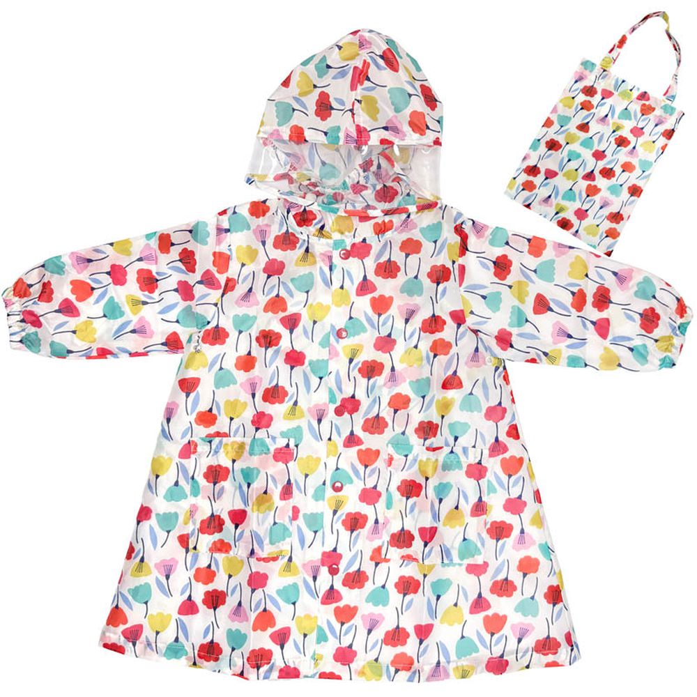 滿版印花雨衣-紅色