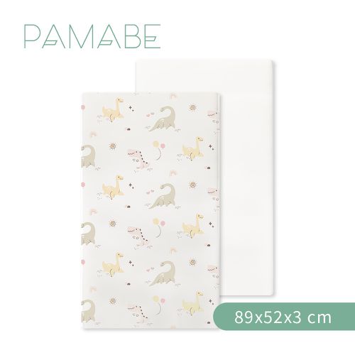 多功能薄墊-奶油恐龍(雙面鳥眼布)-89x52x3cm(適用於奇哥 Joie kubbie™ sleep)