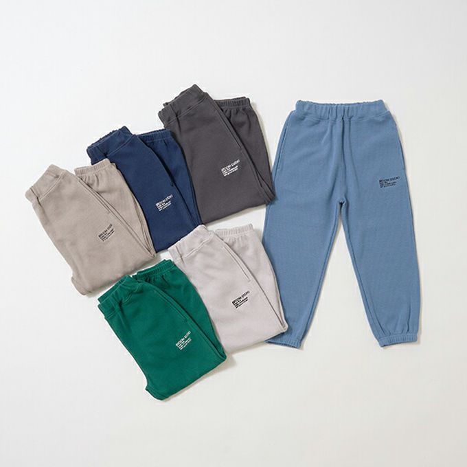 日本 b-ROOM - 彈性休閒素色運動風長褲-綠