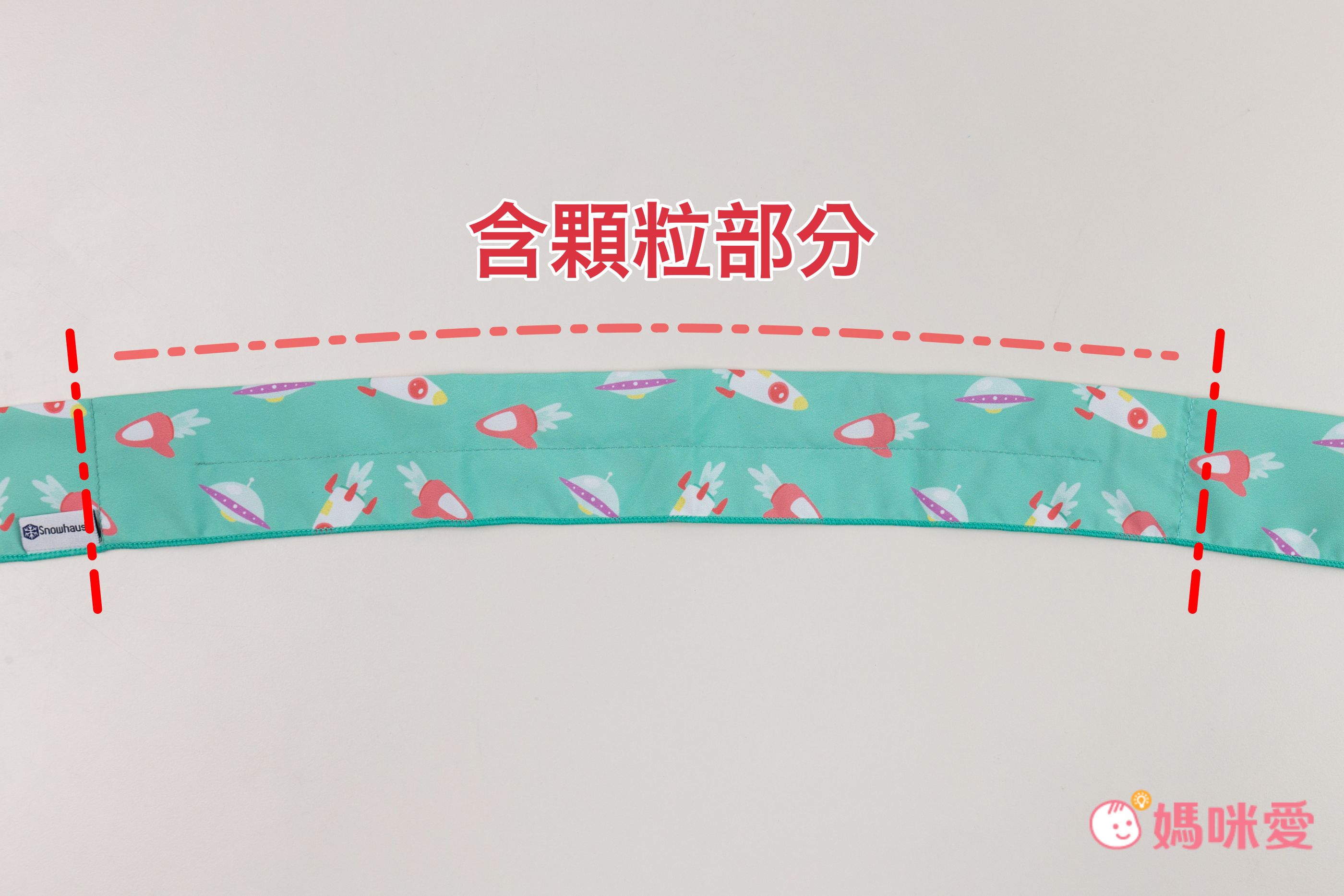 韓國 Snowhaus - 正韓製涼感降溫領巾/頭帶-三角西瓜-黃 (85x5cm)-兒童用