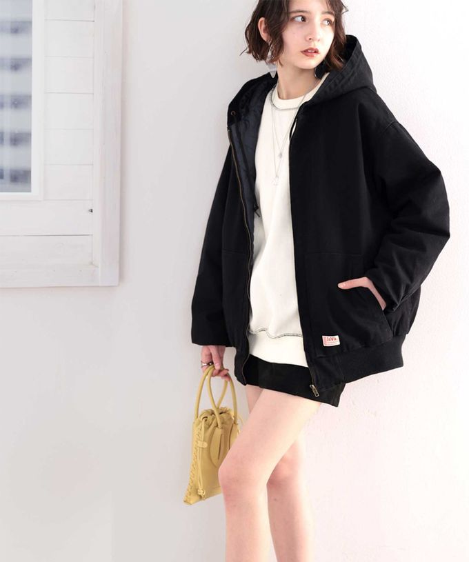 日本 Classical Elf - Java 百搭鋪棉休閒連帽外套-卡其