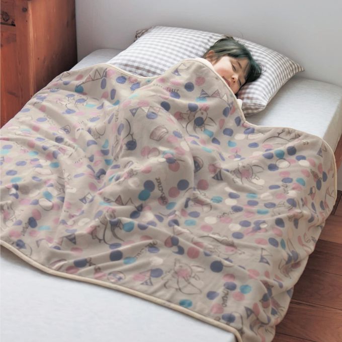 日本千趣會 - 迪士尼印花 極柔軟保暖毛毯/蓋毯-奇奇蒂蒂-酒紅