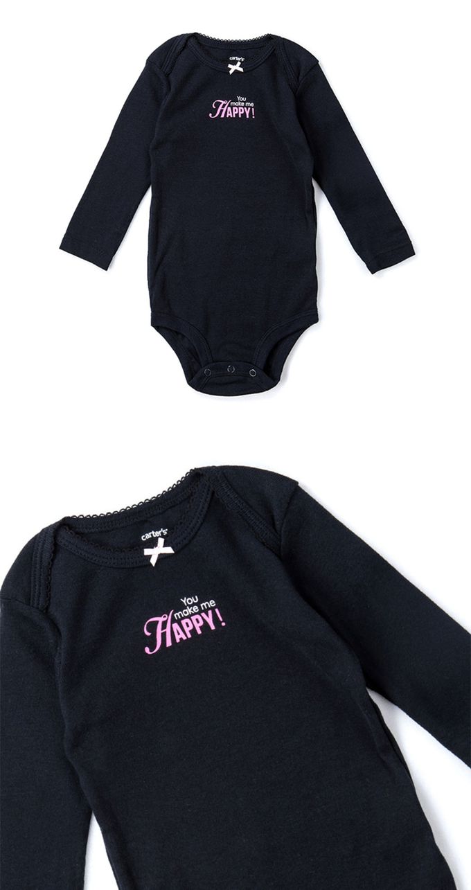 美國 Carter's - 企鵝刺繡短袖+長袖包屁衣+長褲3件組 (18 M)