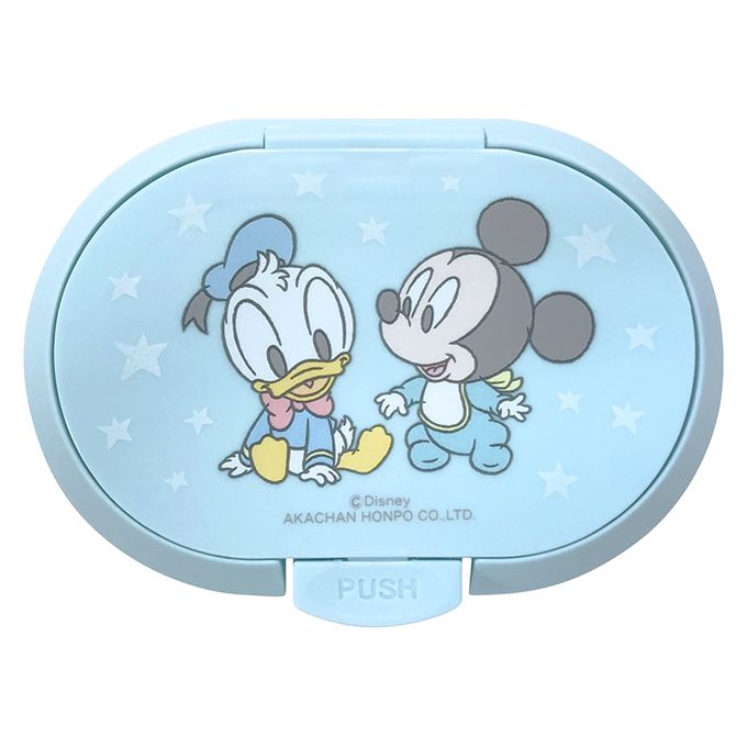 akachan honpo - FUTAP按壓式濕紙巾蓋迪士尼-米奇&唐老鴨-淺藍色