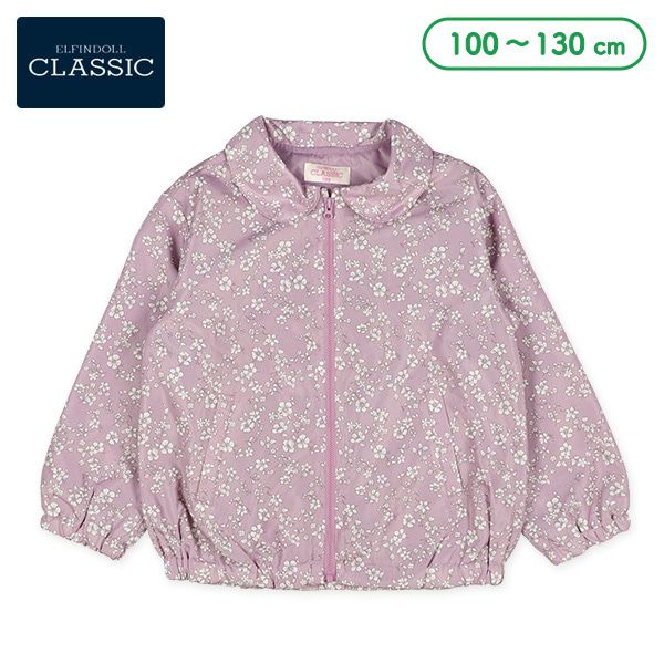 日本西松屋 - 百搭休閒薄外套-可愛碎花-粉紫