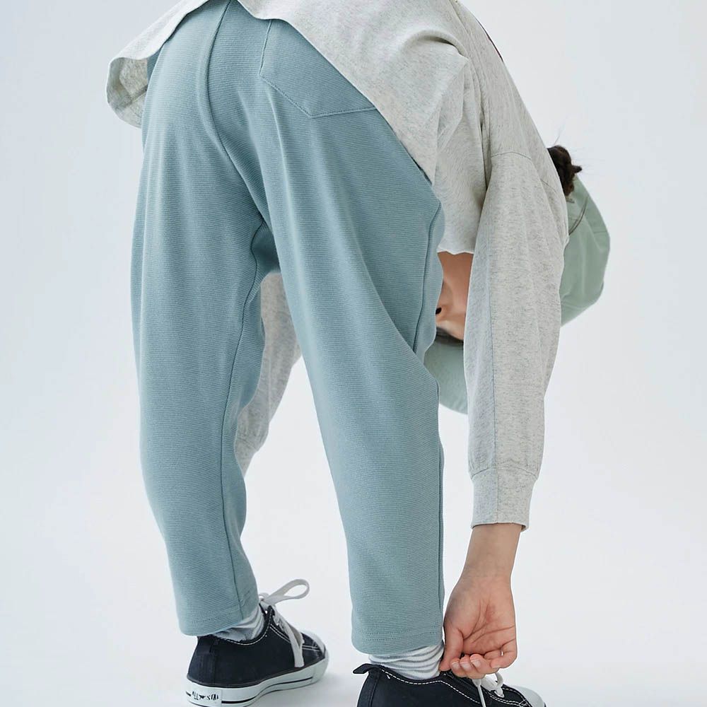 [熱銷定番] 超彈力抗毛球哈倫長褲-淺藍