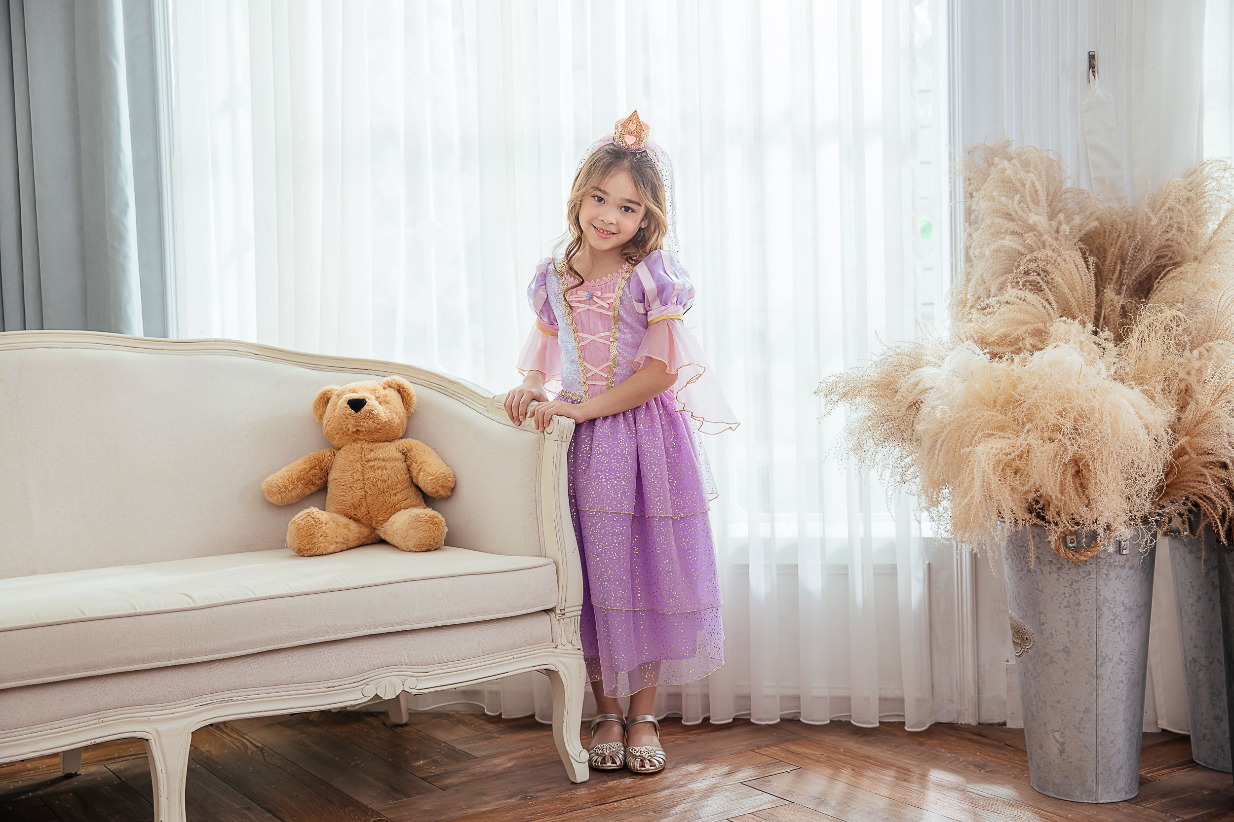 Love, Charlotte - 長髮公主裝-長裙洋裝-內含洋裝+皇冠頭箍