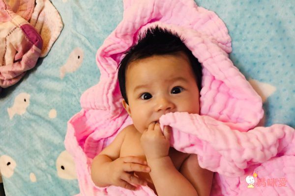 JustGreen - 十層澎澎紗純棉紗布浴巾-粉 (120x95cm)