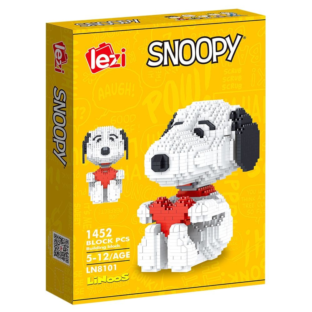 Linoos - 史努比微型積木系列-愛心款
