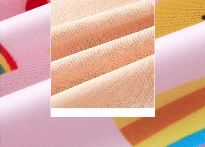 361° - 兒童卡通圖短袖連身泳衣-動物樂園-粉色