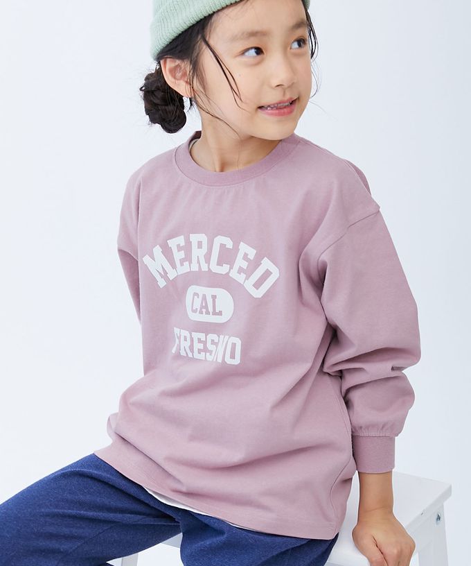 日本 devirock - 100%棉 定番印花寬版長袖上衣-BEGIN-黑