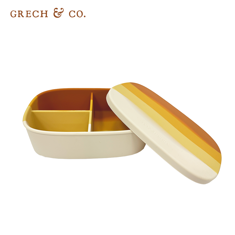 丹麥Grech&Co. - 矽膠分隔餐盒-漸層橘