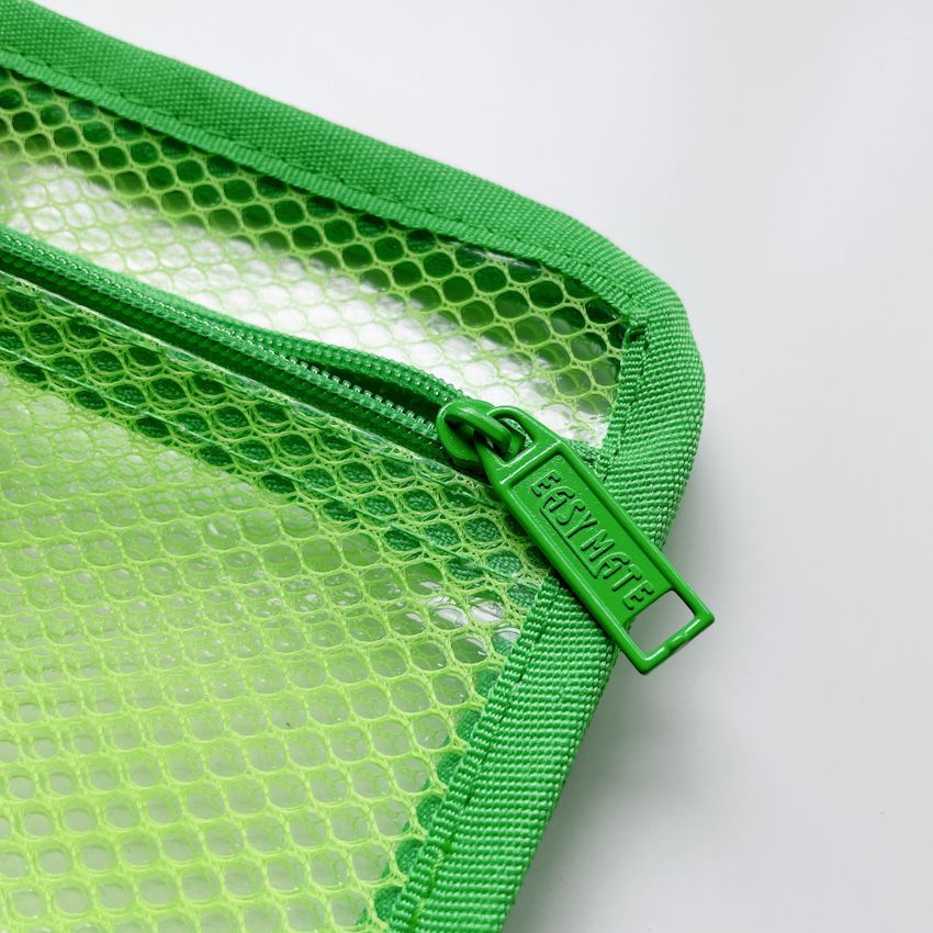 理理 liil - 透感六角網格彩虹雙拉鍊袋-草莓粉 (XL-340x250mm)