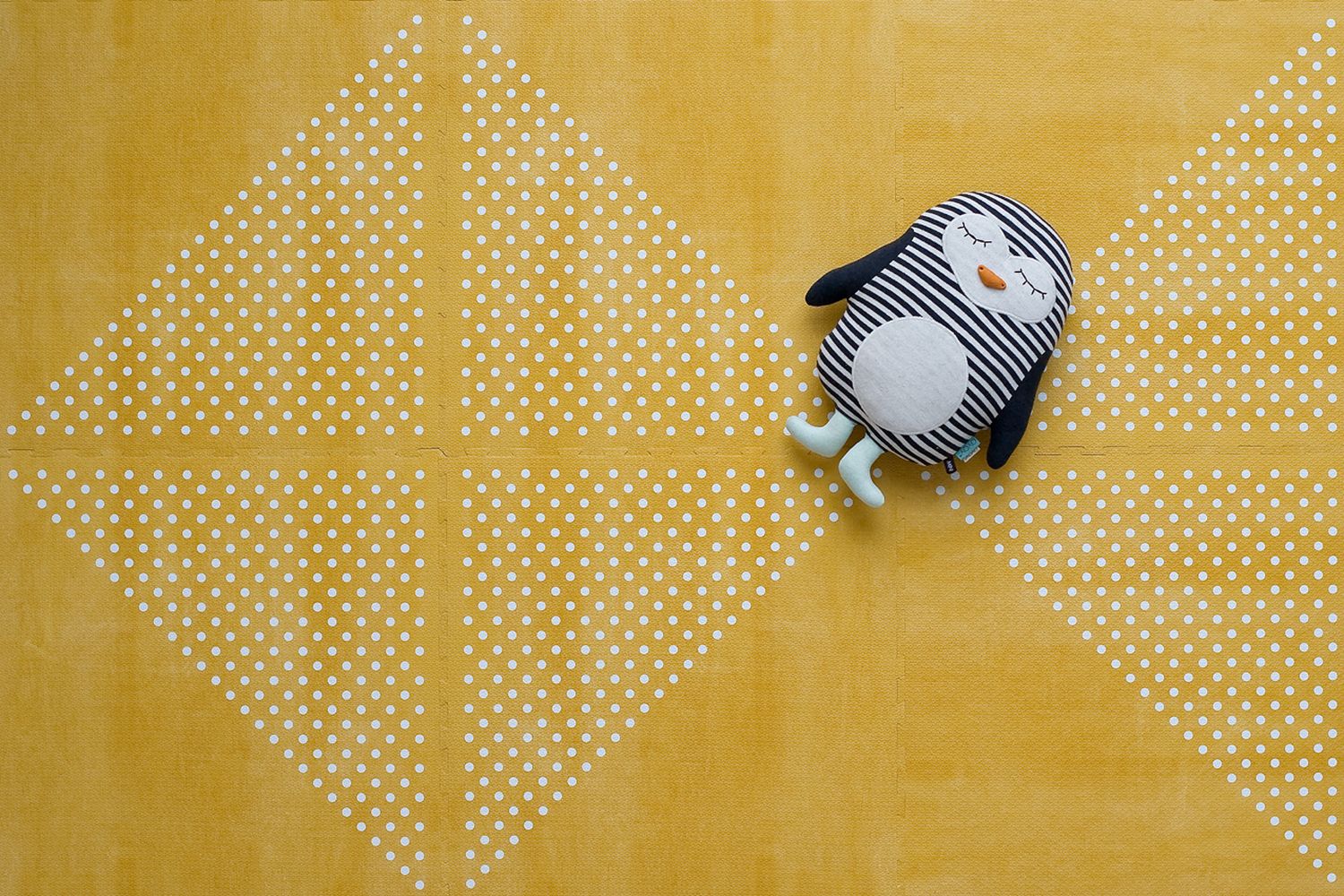 德國 toddlekind - 地球系列遊戲地墊-芥茉黃-一組6片