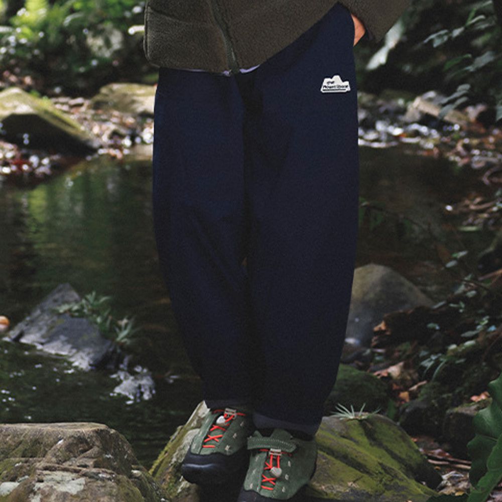 保暖加絨防風防水工裝長褲-深藍