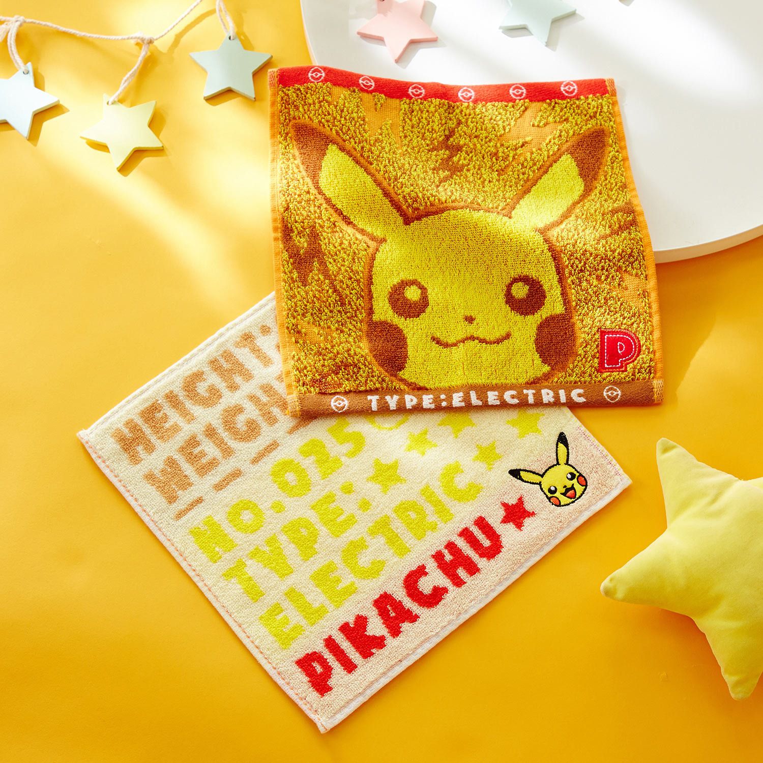 日本千趣會 - 純棉吸水擦手巾/手帕2件組-寶可夢 (25×25cm)