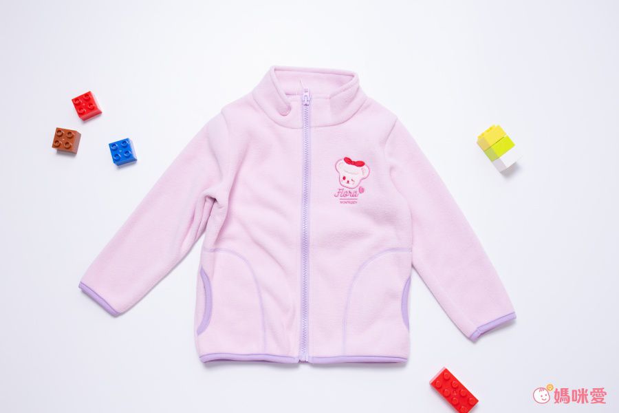 MAMDADKIDS - 搖粒絨保暖外套-小熊-粉色
