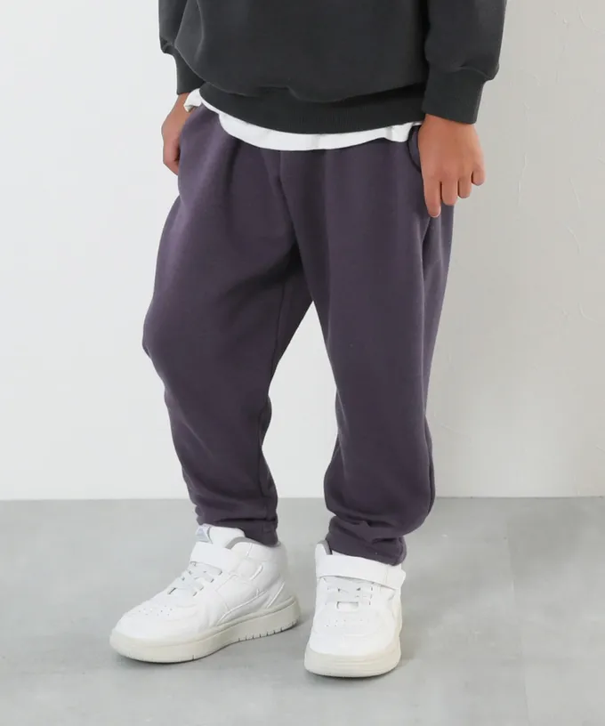 日本 devirock - RICH WARM 刷毛保暖哈倫寬鬆長褲-深灰紫