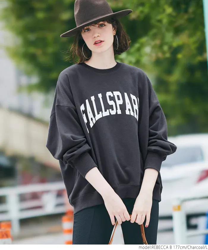 日本 COCA - 裏毛圓領百搭大學T-米杏