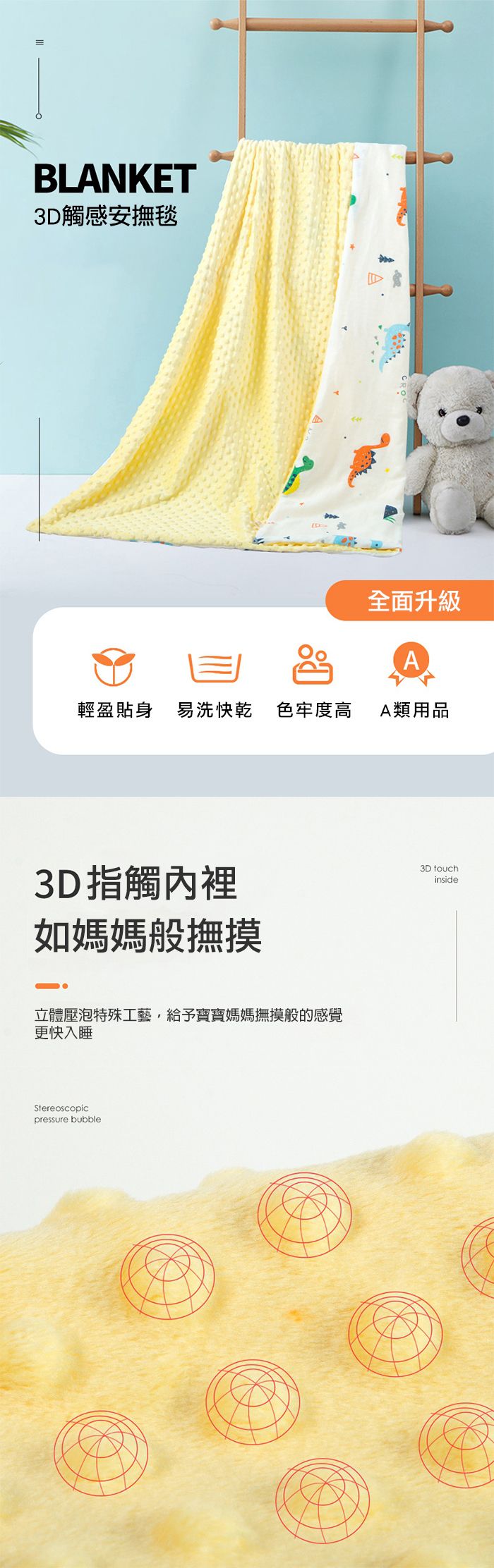 Muslin Tree - 嬰兒泡泡蓋毯 紗布毯 全棉抱被-恐龍樂園-70*120cm