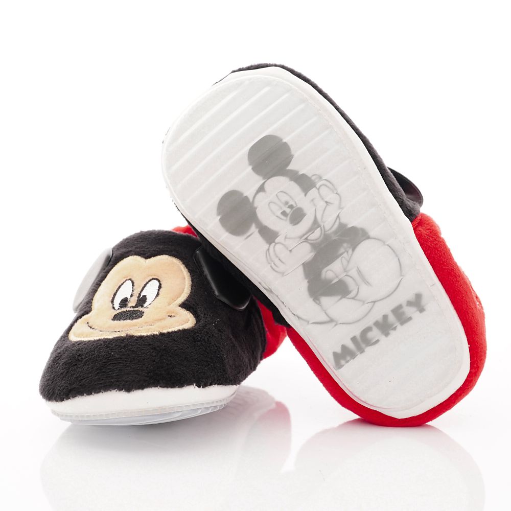 Disney 迪士尼 - 迪士尼童鞋-米奇電繡絨毛學步鞋款 (寶寶段)-黑紅
