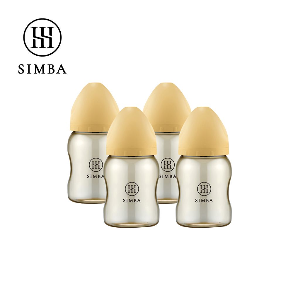 蘊蜜鉑金PPSU寬口防脹氣奶瓶4支組(200ml)-新生適用-旦黃