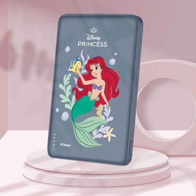 Disney 迪士尼 - ✂附wh貼紙 迪士尼 20W PD超薄磁吸無線快充行動電源 5000mAh-小美人魚