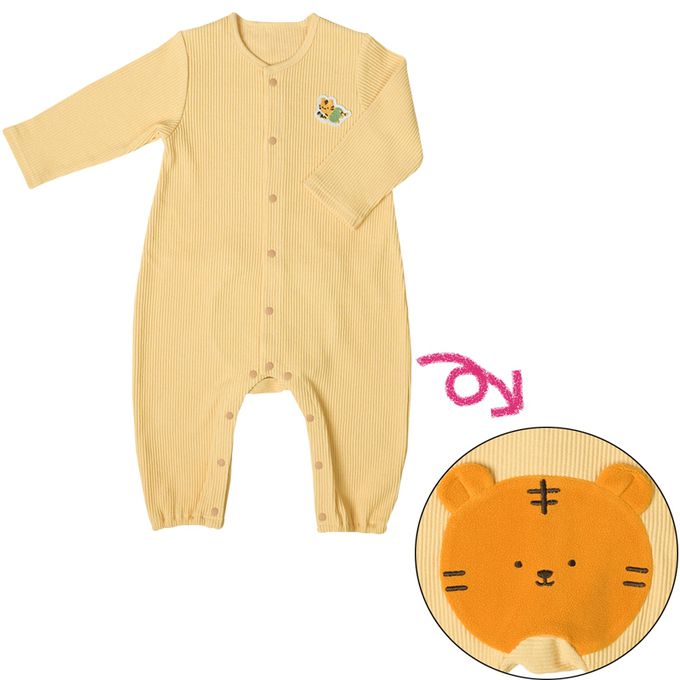 akachan honpo - 長袖兔裝-動物造型屁屁-黃色