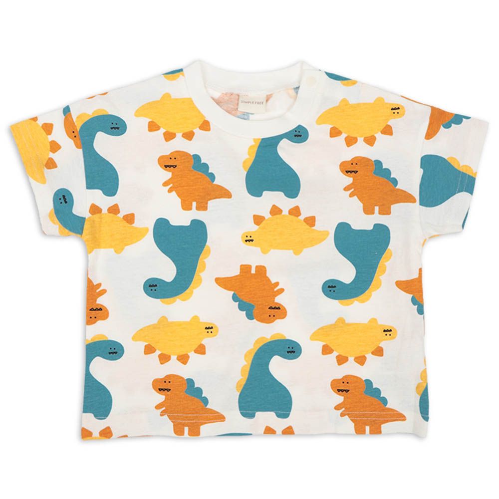 短袖T恤_-滿版印花-橘色