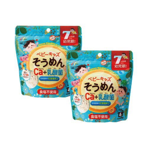 日本 UNIMAT RIKEN - 兒童素麵(兒童鈣+乳酸菌素麵)*2