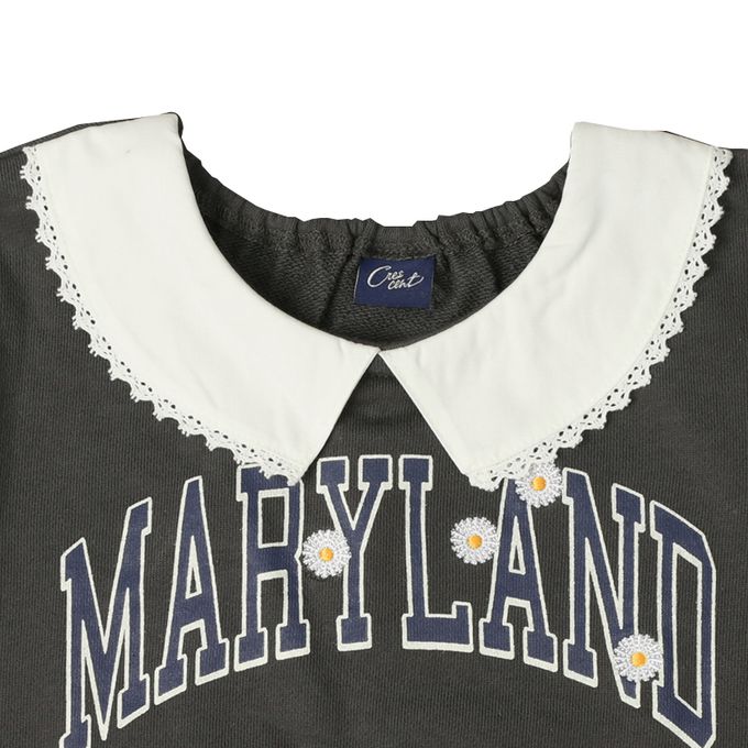 akachan honpo - 休閒上衣-英文字-深灰色