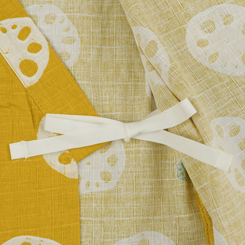 akachan honpo - 兩件式甚平-蓮藕-黃色