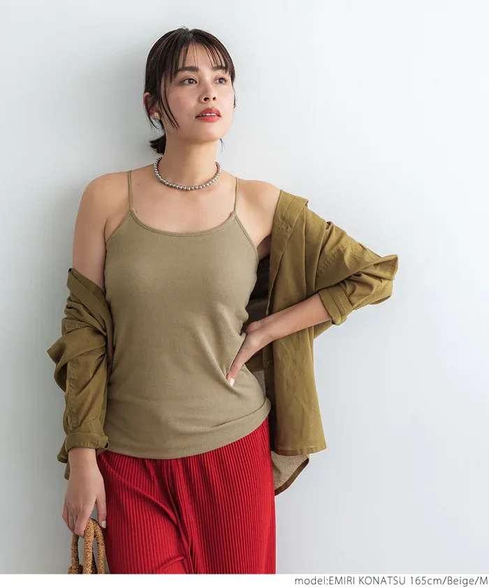 日本 COCA - 後交叉細肩帶小可愛/內搭(附bra)-黑