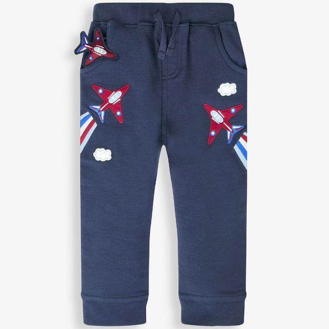 英國 JoJo Maman BeBe - 幼/兒童超優質秋冬100%純棉長褲-噴射機