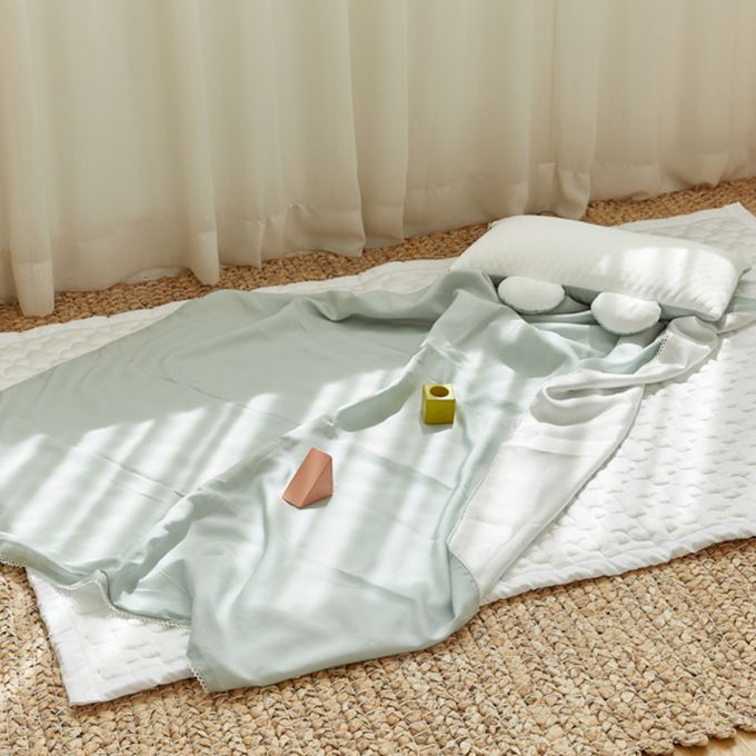 正韓Hello HiZoo - 3D透氣雙面涼感被/透氣被/冷氣被_嬰兒款-薄荷綠