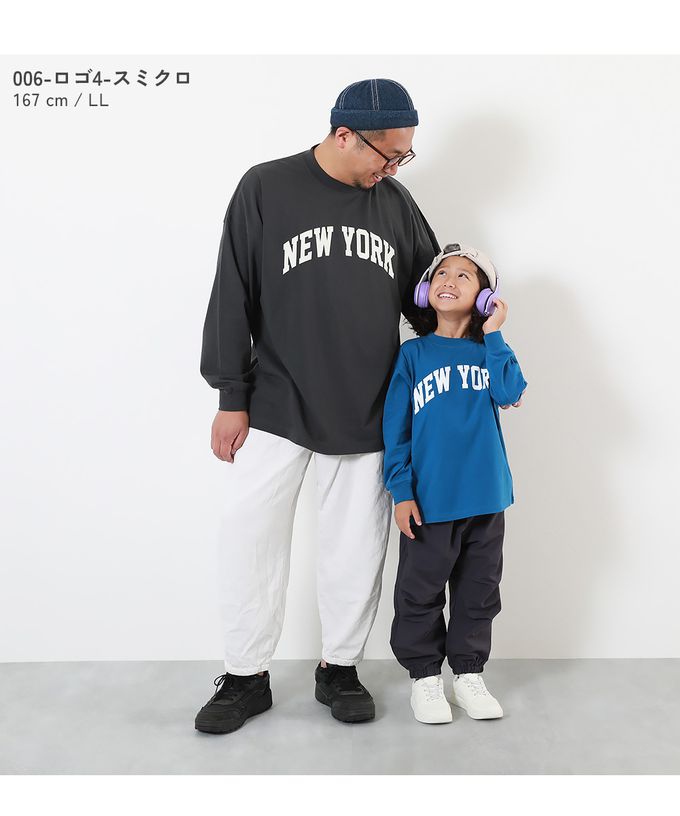 日本 devirock - [大人] 100%棉 定番印花長袖上衣-草寫英文-白