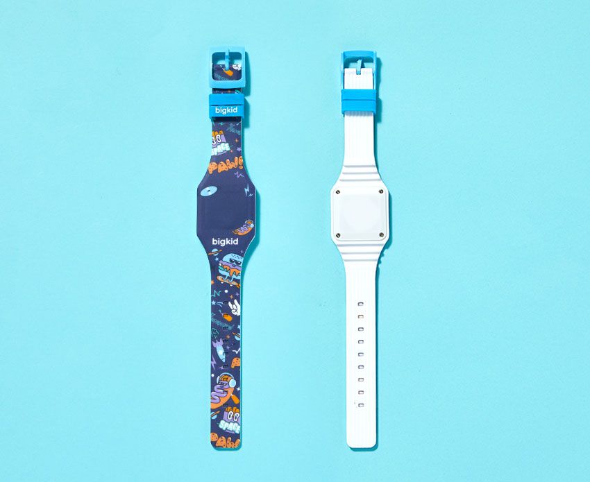 韓國 bigkid - 香香LED電子錶-深藍(橘子香)