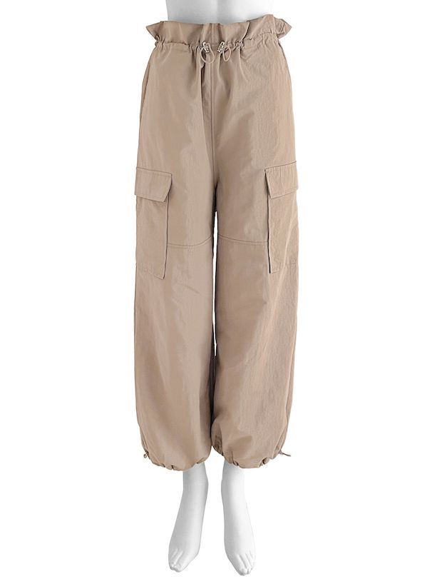 日本 GRL - 美式休閒抽繩束口褲-軍綠 (F)