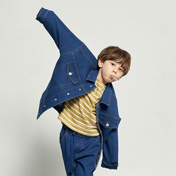 日本 b-ROOM - 純棉柔軟定番素色短袖上衣-淺黃